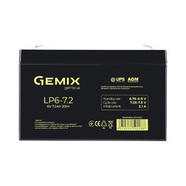 Аккумуляторные батареи Аккумуляторная батарея Gemix LP6-7.2 Чорний
